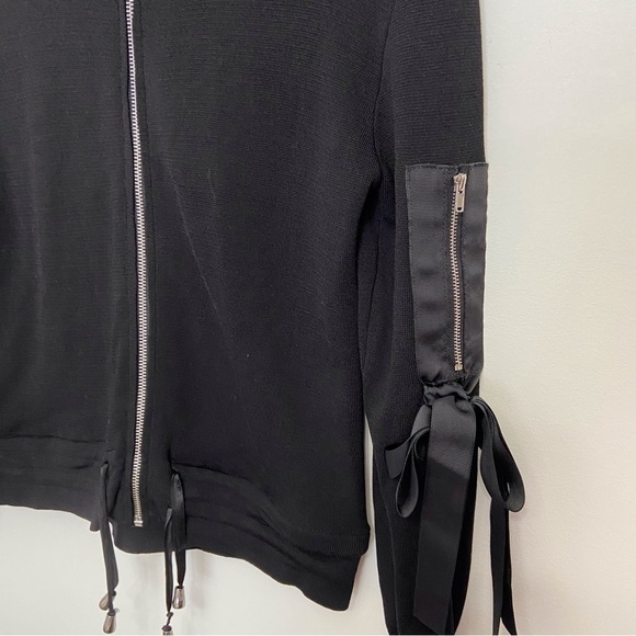 Lili Sidonio Molly & Bracken amazing black sweater ribbon dark Academia zip XS - Picture 10 of 15